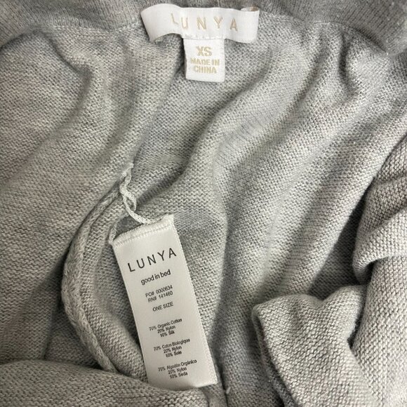 Lunya Gray Wide Legged Cotton Silk Blend Lounge Pants XS - Picture 5 of 5